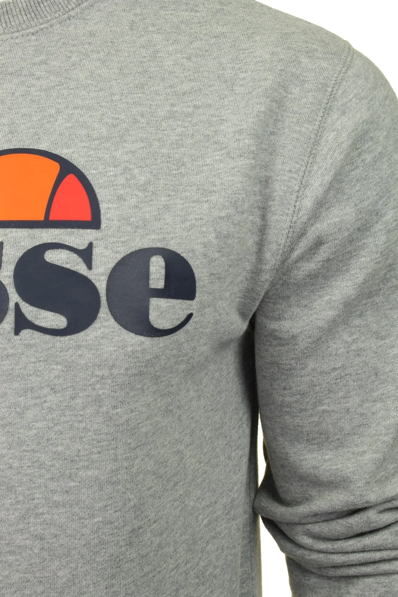 Ellesse Mens Logo Front Crew Neck Sweater 'SUCCISO' - Long Sleeved