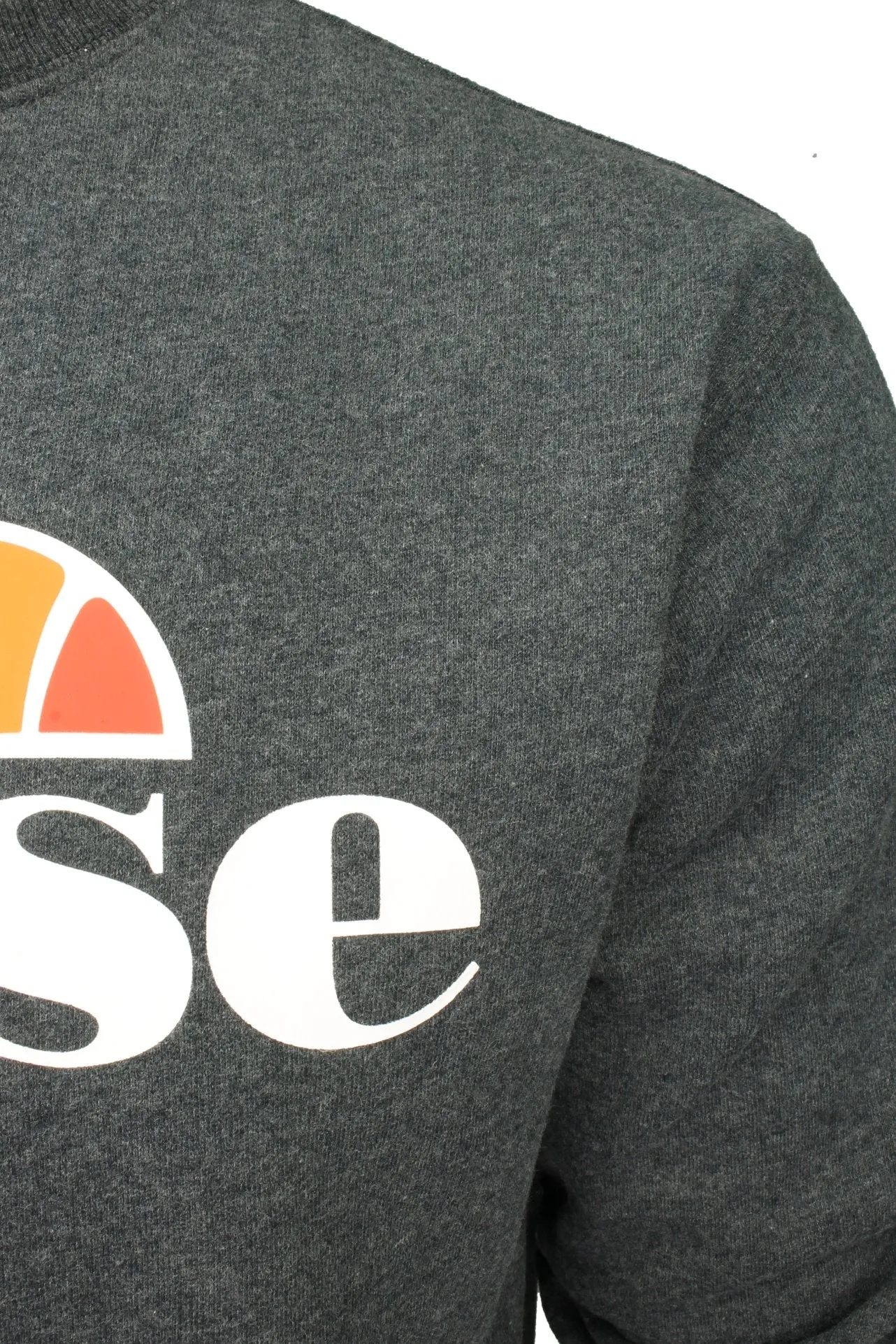 Ellesse Mens Logo Front Crew Neck Sweater 'SUCCISO' - Long Sleeved