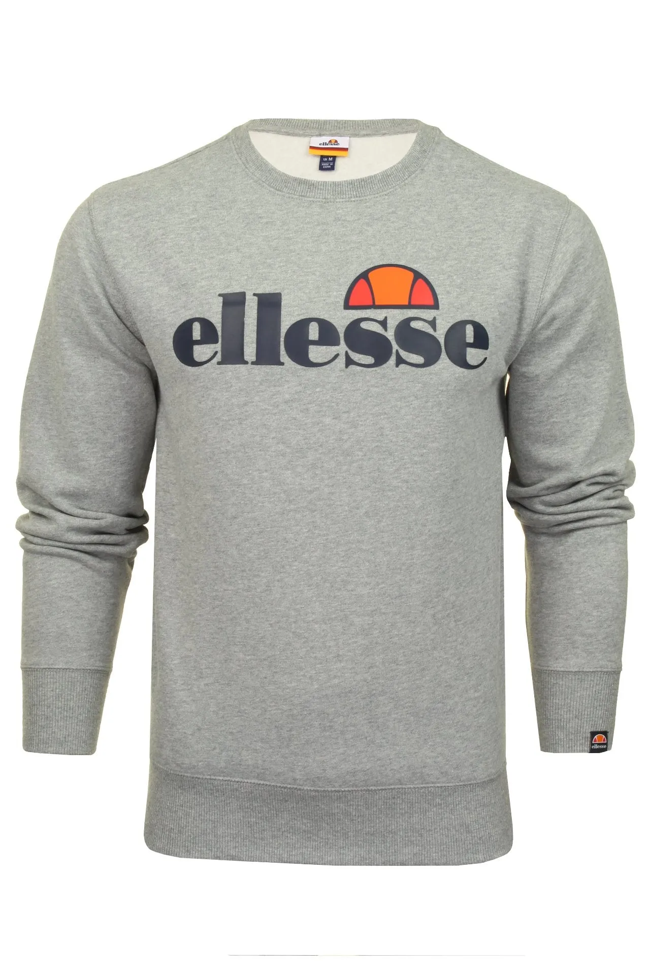 Ellesse Mens Logo Front Crew Neck Sweater 'SUCCISO' - Long Sleeved