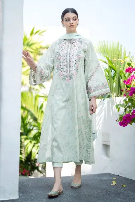 EMBROIDERED PRINTED LAWN UF-550