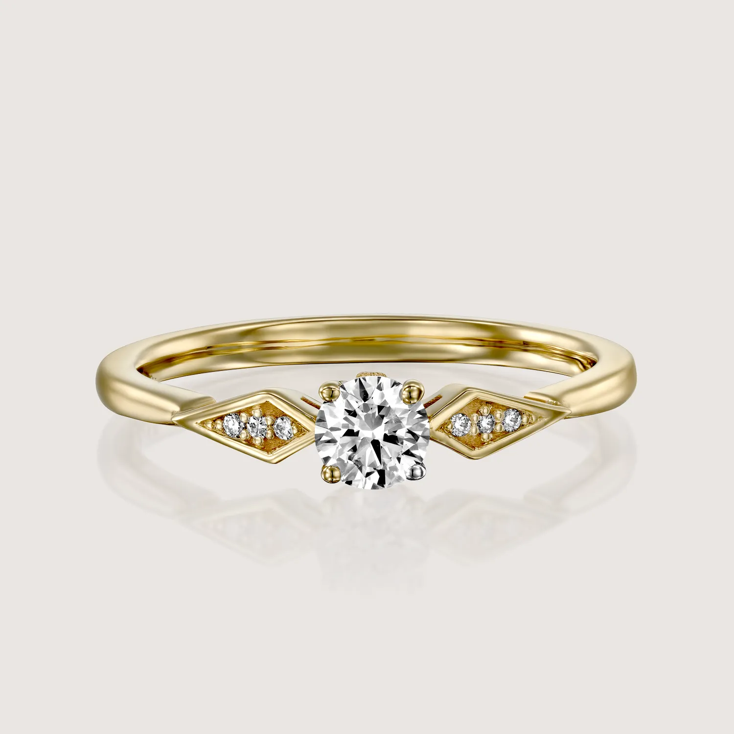 Emily Ring White Diamonds - 4mm