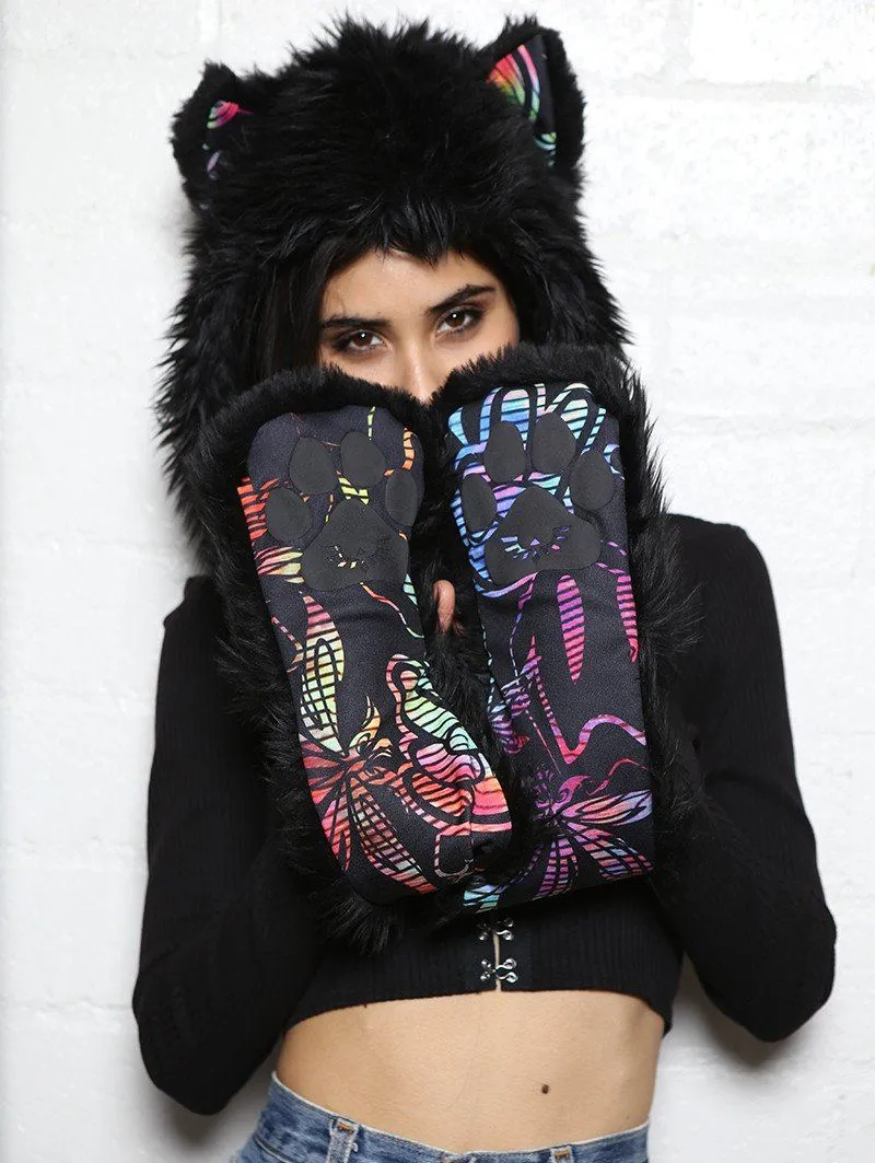 FauxEva Funky Black Wolf SpiritHood