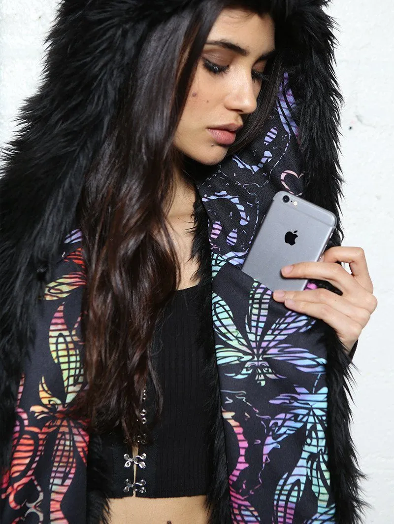 FauxEva Funky Black Wolf SpiritHood