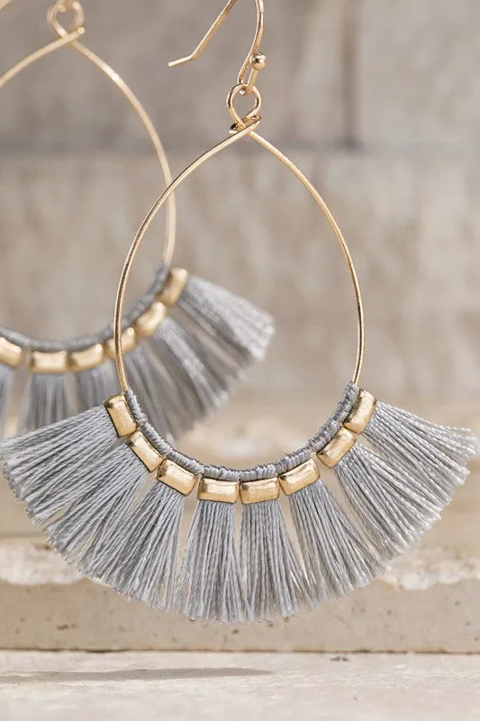 Fine Thread Tassel Earrings