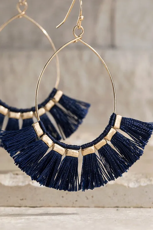 Fine Thread Tassel Earrings