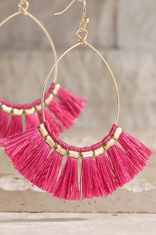 Fine Thread Tassel Earrings