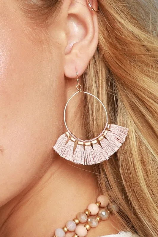 Fine Thread Tassel Earrings