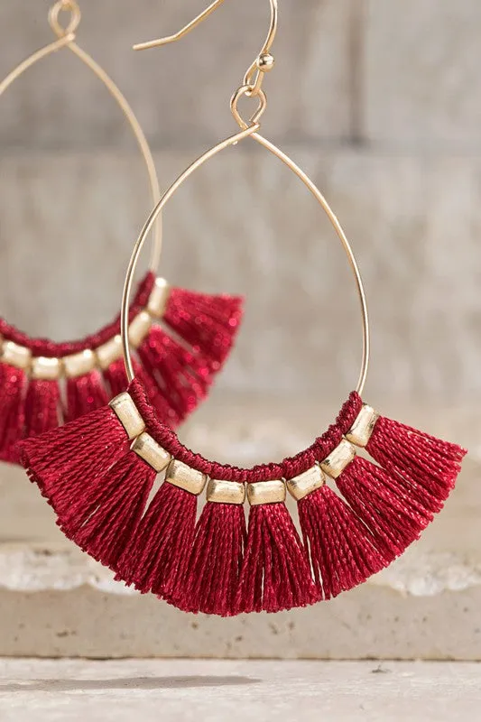 Fine Thread Tassel Earrings