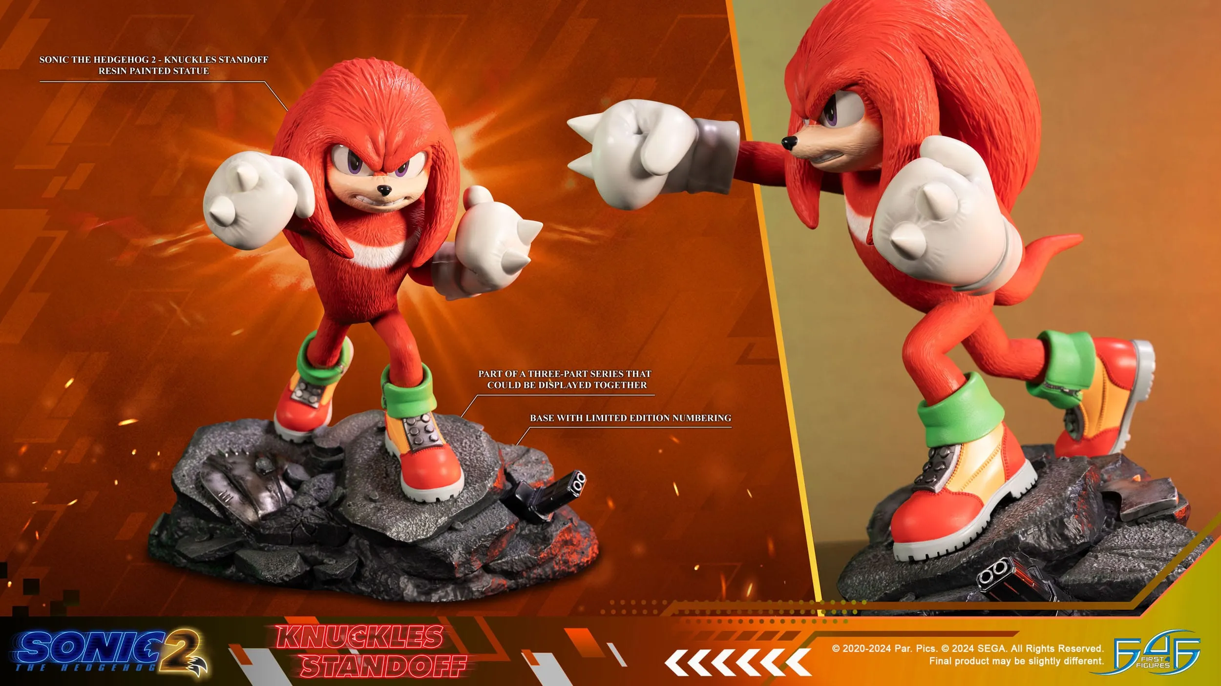 First 4 Figures Sonic the Hedgehog 2 Knuckles Standoff Statue