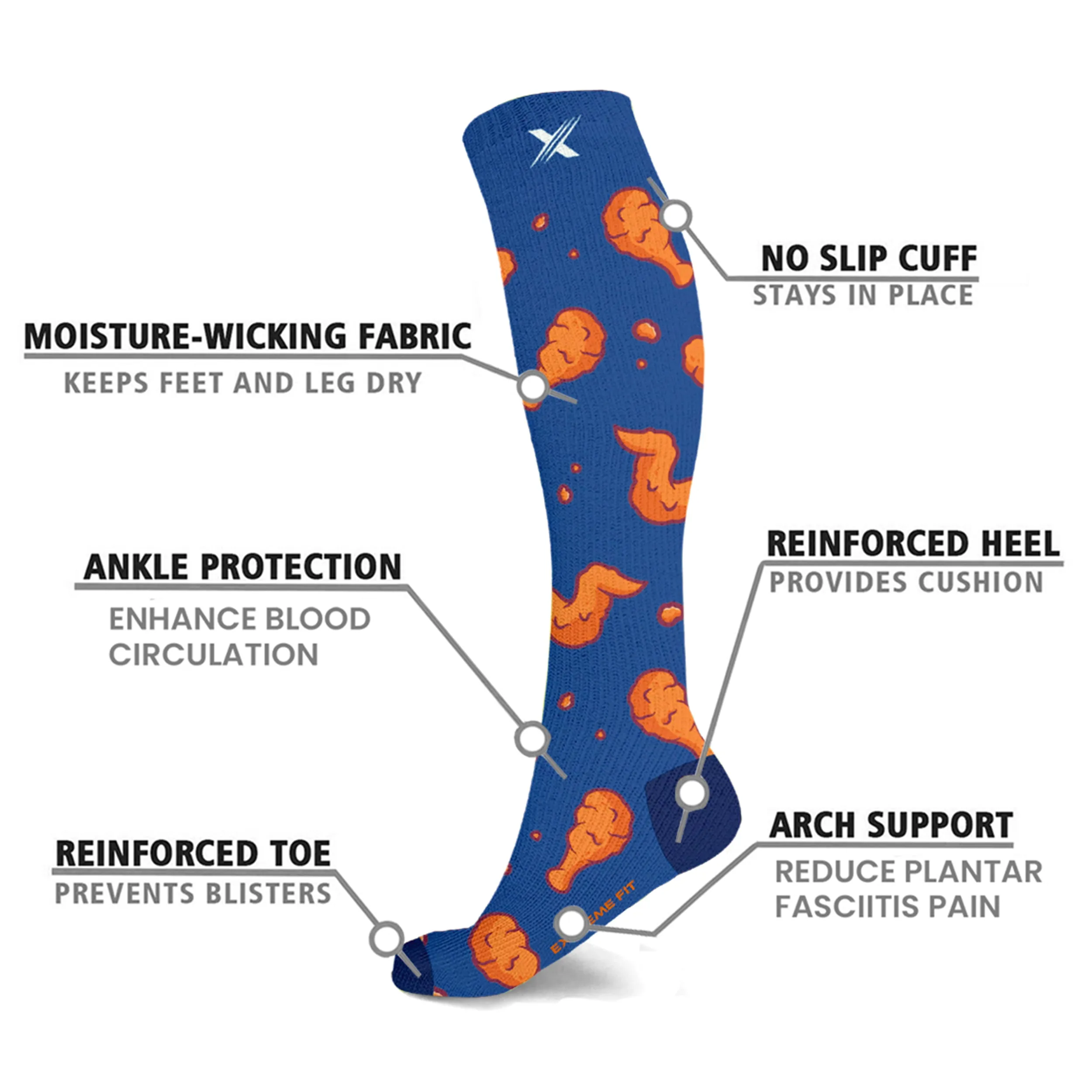 Food Love Compression Socks (3-Pairs)