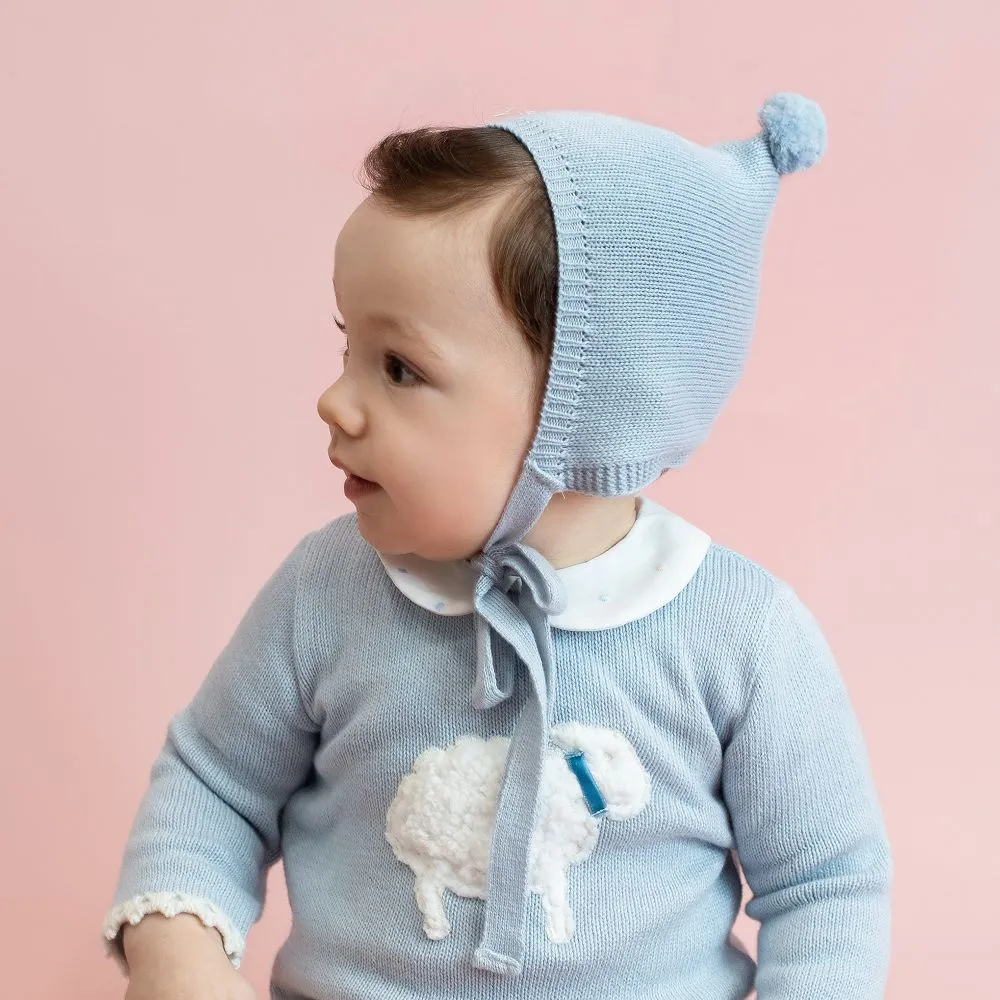 Foque Cashmere Baby Pom Pom Bonnet