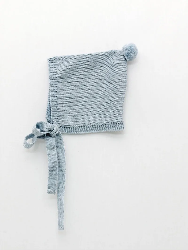 Foque Cashmere Baby Pom Pom Bonnet