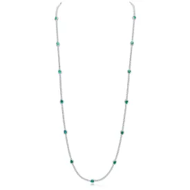 Francine Necklace (Emerald/White)