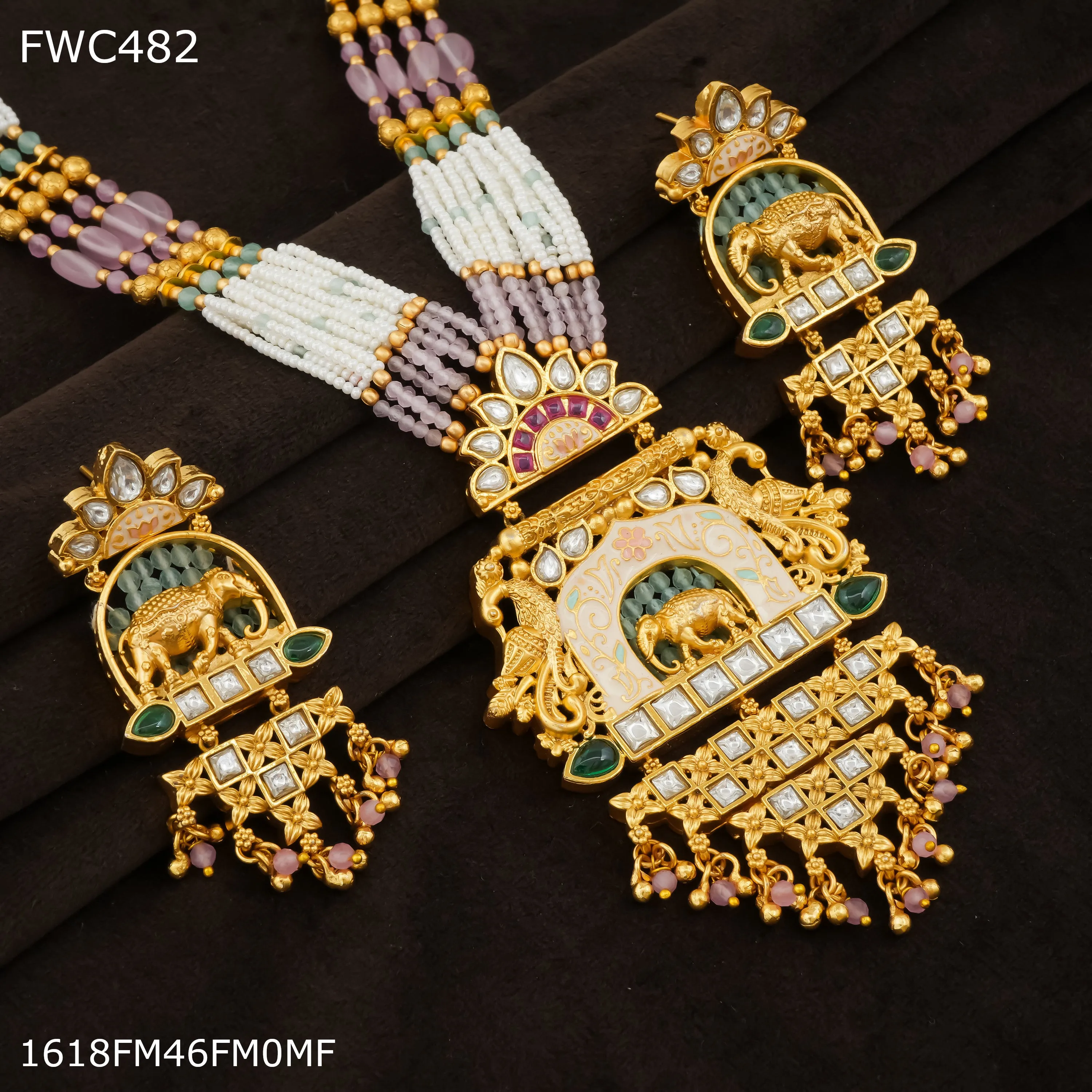 Freemen Elephant Handmade antique with earring for women long set - FWC482