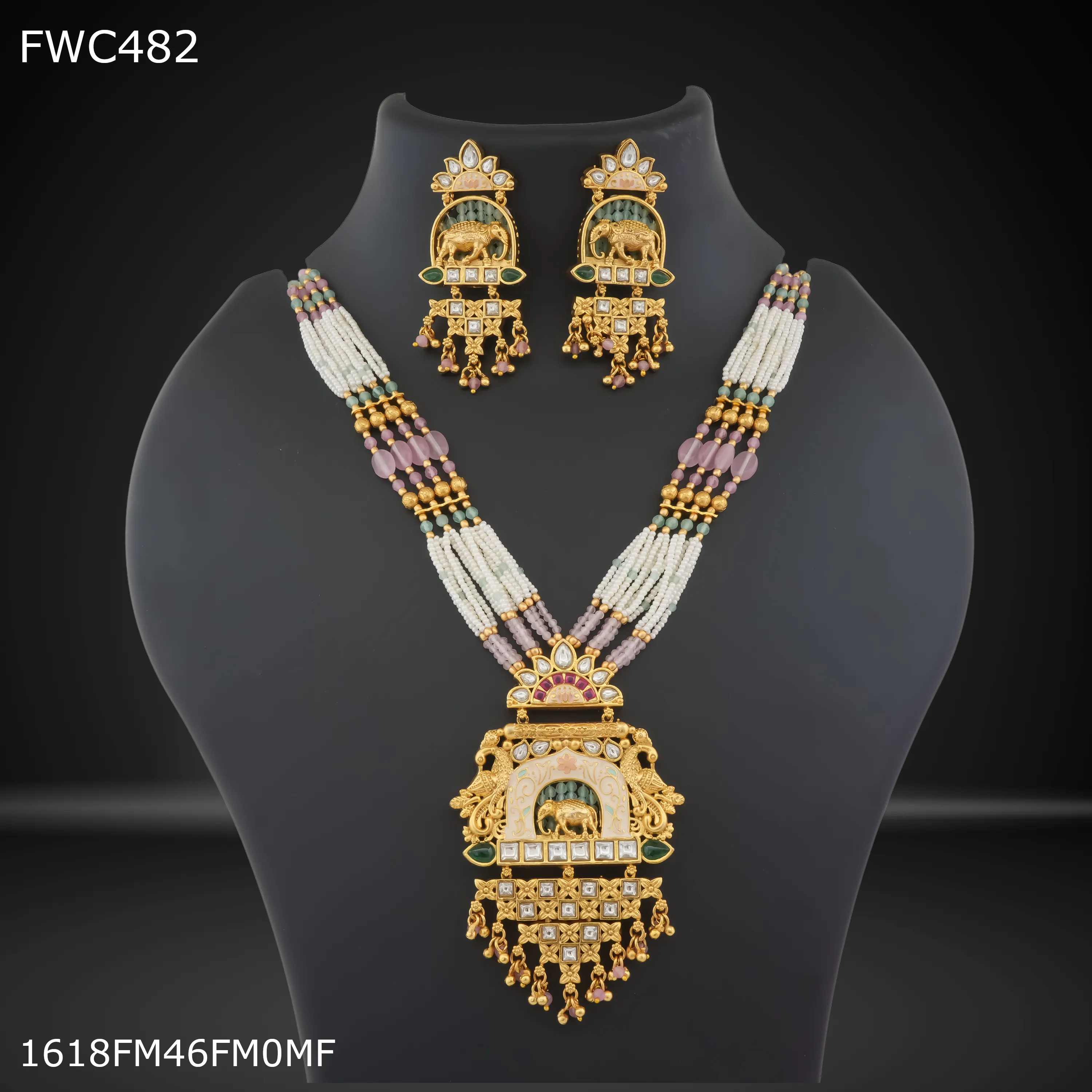 Freemen Elephant Handmade antique with earring for women long set - FWC482