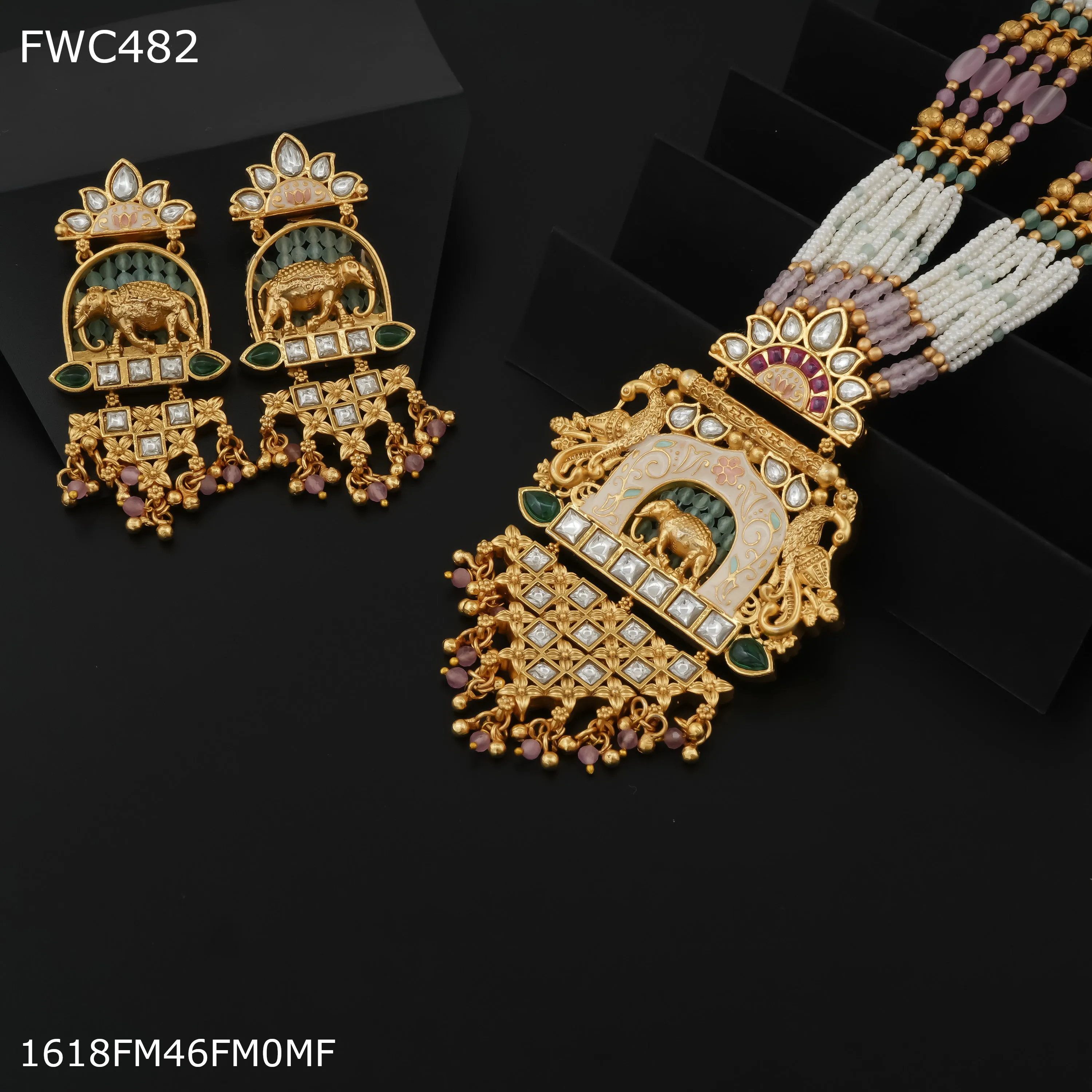 Freemen Elephant Handmade antique with earring for women long set - FWC482