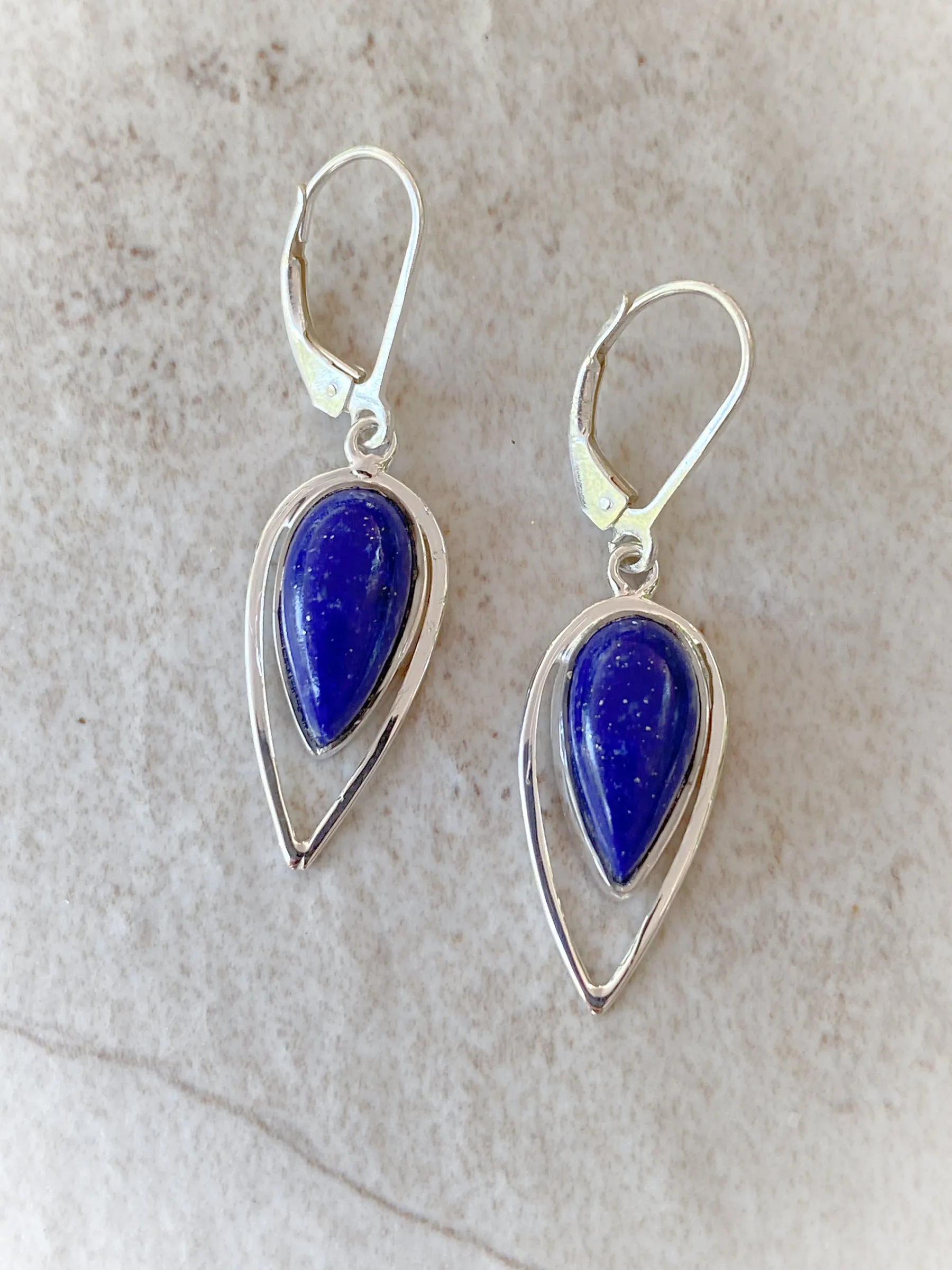 Gemstone Teardrop Point Dangles