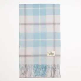 Glenmore 100% Lambswool Tartan Scarf - Blue Check