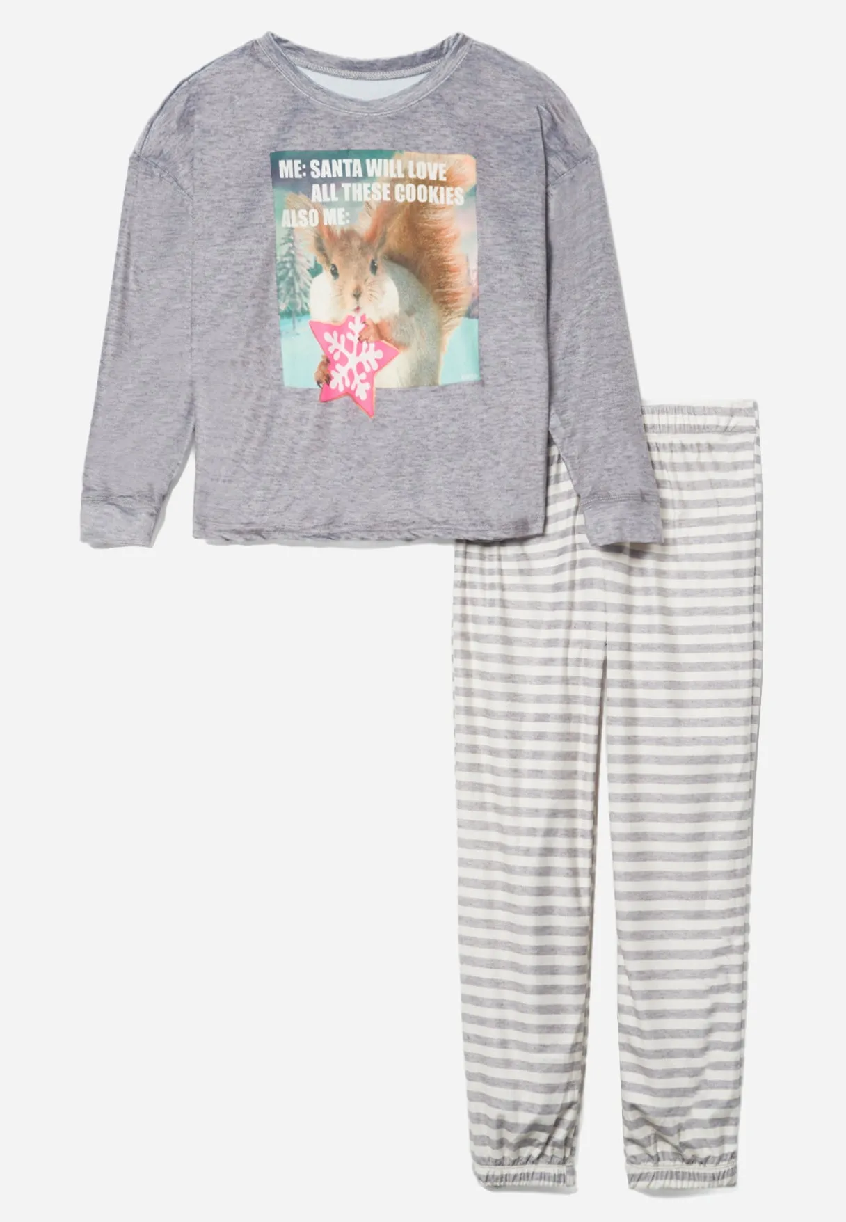 Graphic & Patterned Pajama Set