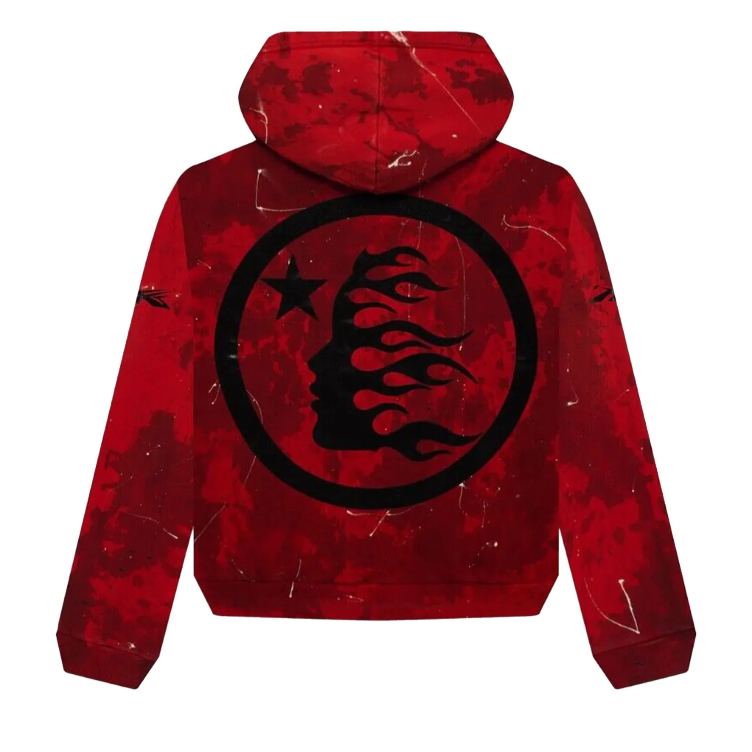 Hellstar Sports Skull Sweatshirt Tie Dye Red