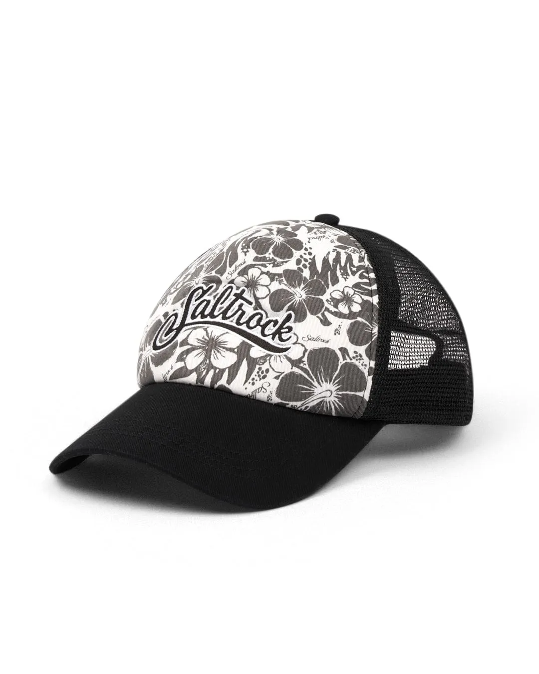 Hibiscus Trucker Cap - Black