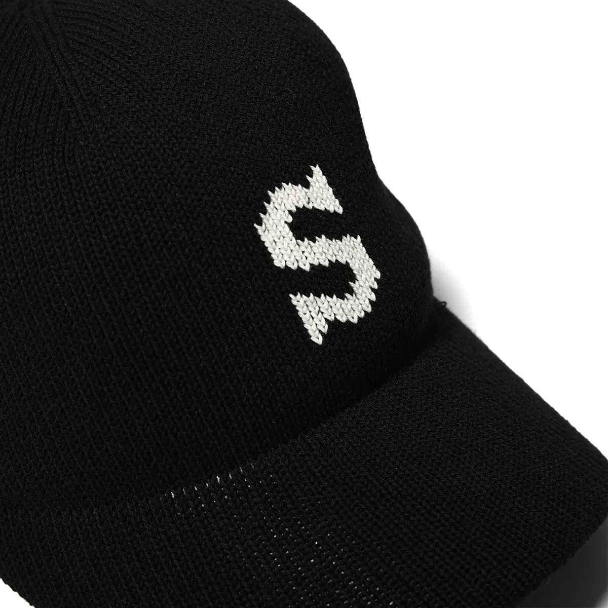 HOMEGAME - S LOGO COTTON KNIT BASEBALL CAP BLACK【HG241418】