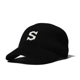 HOMEGAME - S LOGO COTTON KNIT BASEBALL CAP BLACK【HG241418】