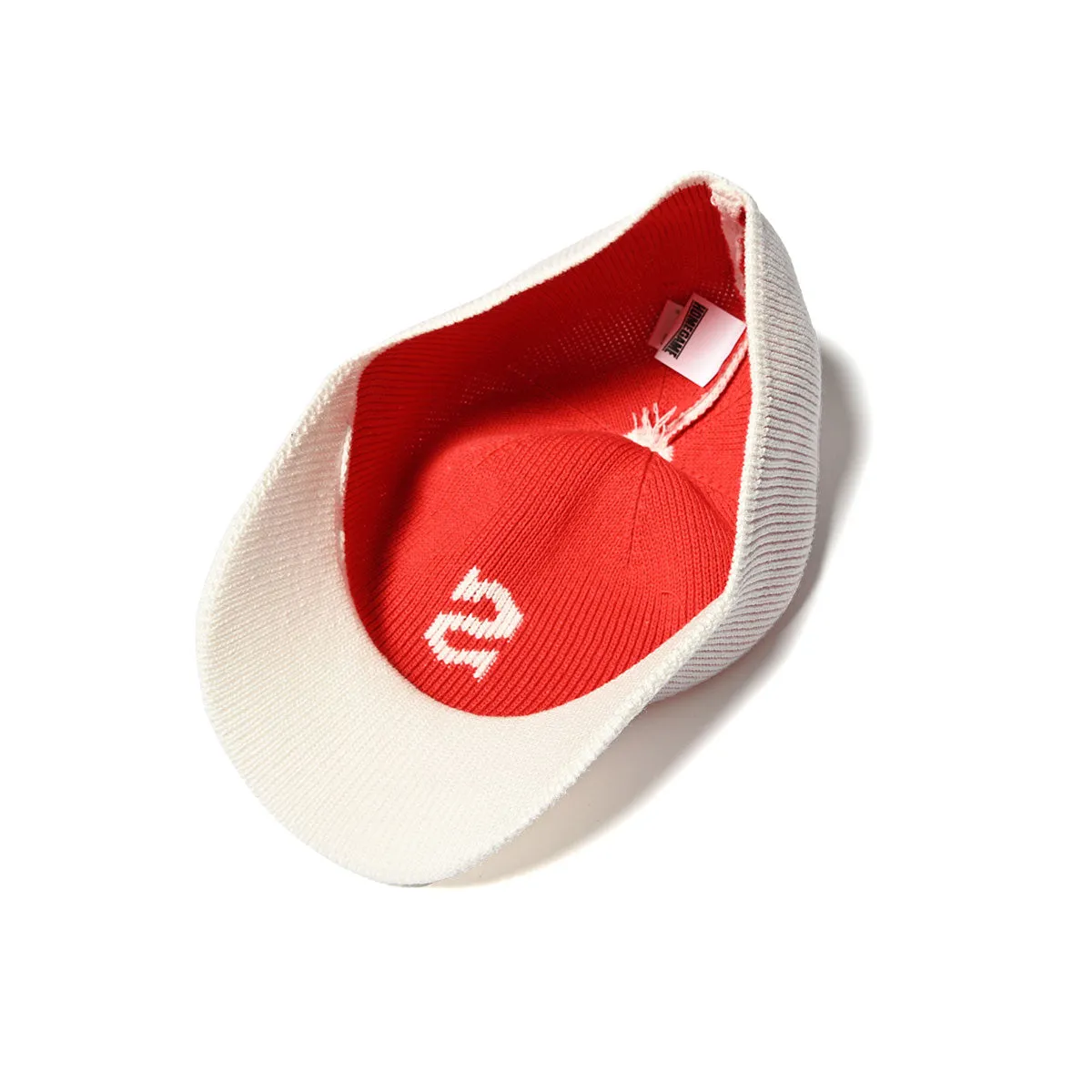 White Cotton Knit Baseball Cap with S Logo - HOMEGAME【HG241418】