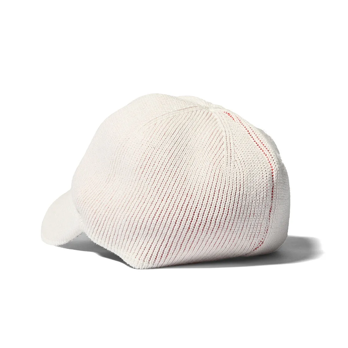 White Cotton Knit Baseball Cap with S Logo - HOMEGAME【HG241418】