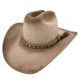 Horsehair Braided Single Cowboy Tassel Hat Band - Chestnut