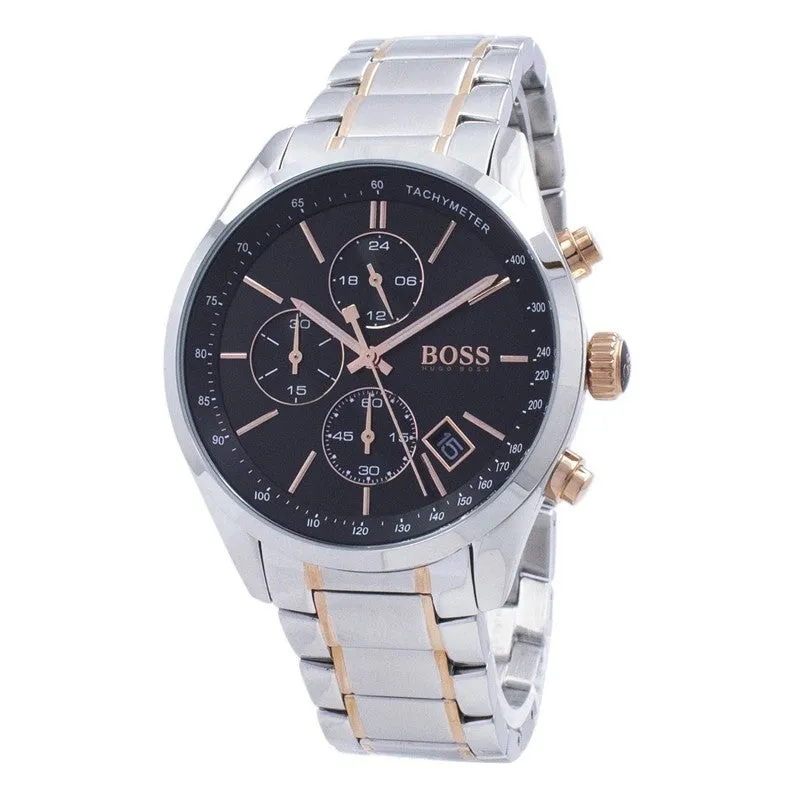 Hugo Boss Men's 1513473 Chronograph Quartz Stainless Steel Black Dial 44mm Watch