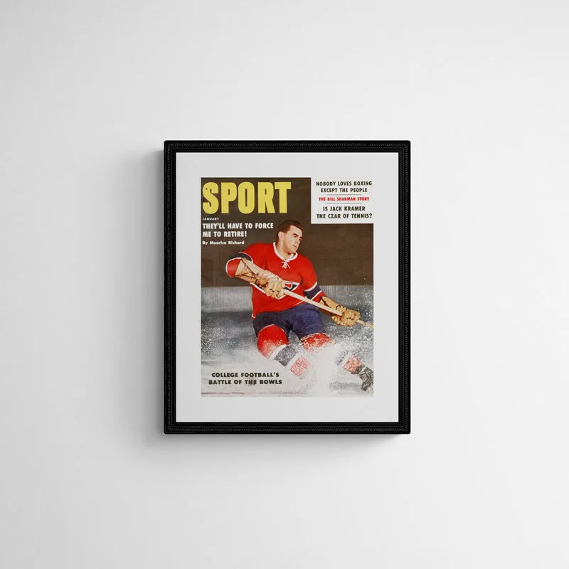 January 1959 Sport Cover (Maurice Richard, Montreal Canadiens)