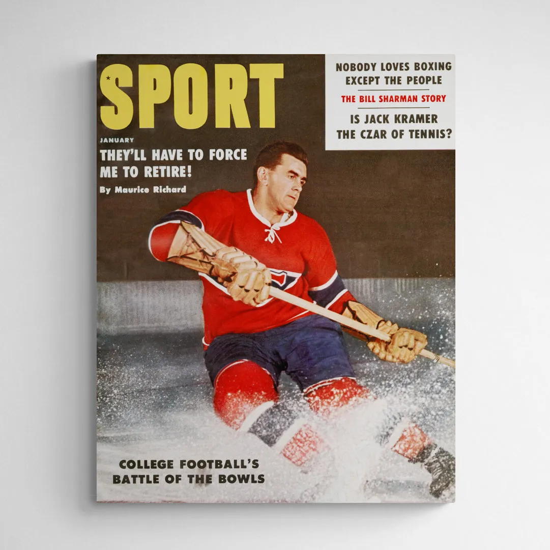 January 1959 Sport Cover (Maurice Richard, Montreal Canadiens)