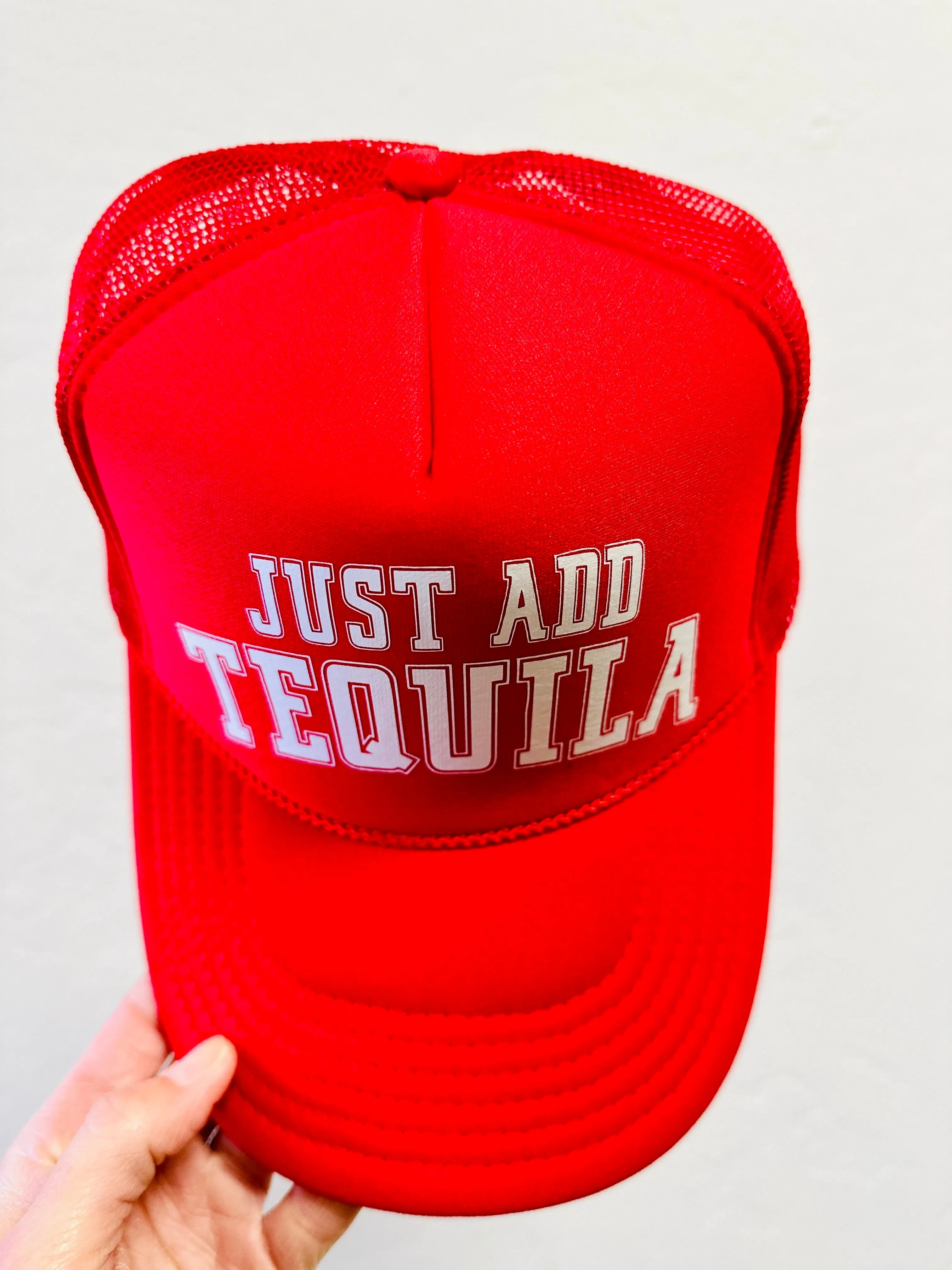 Just Add Tequila Red Trucker Hat