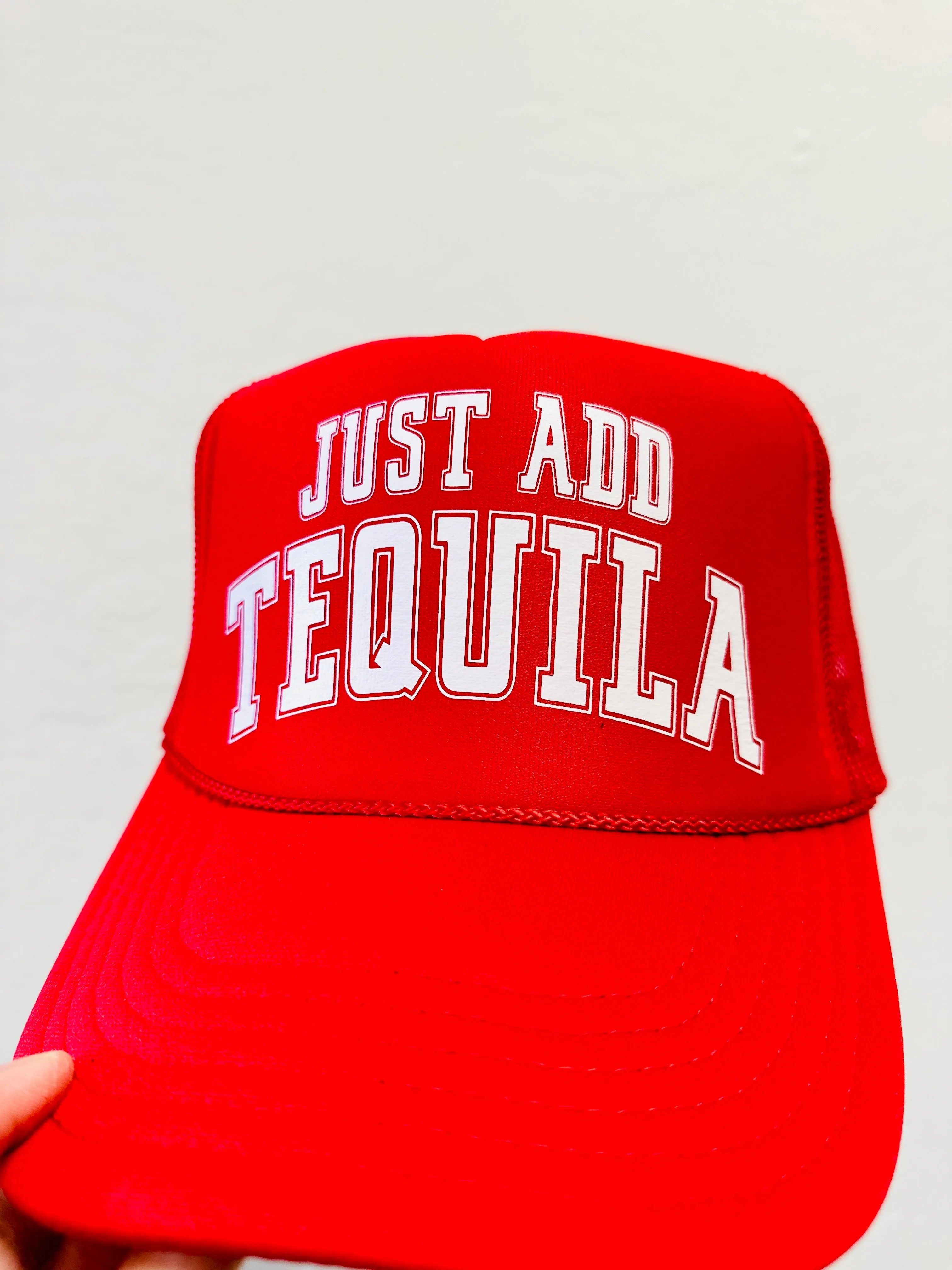 Just Add Tequila Red Trucker Hat