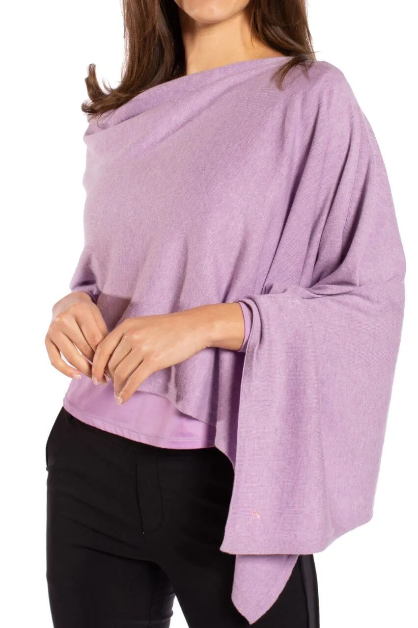 Lavender Cotton Cashmere Poncho