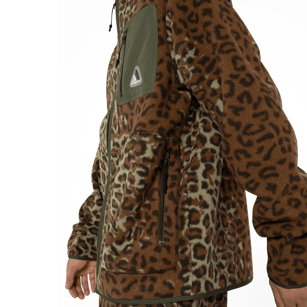 Ledger fleece - Leopard / Olive