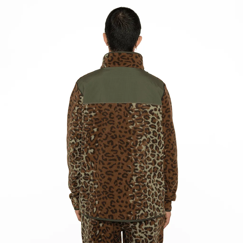 Ledger fleece - Leopard / Olive