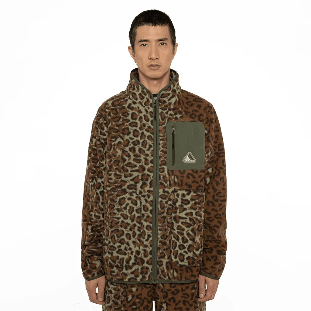 Ledger fleece - Leopard / Olive