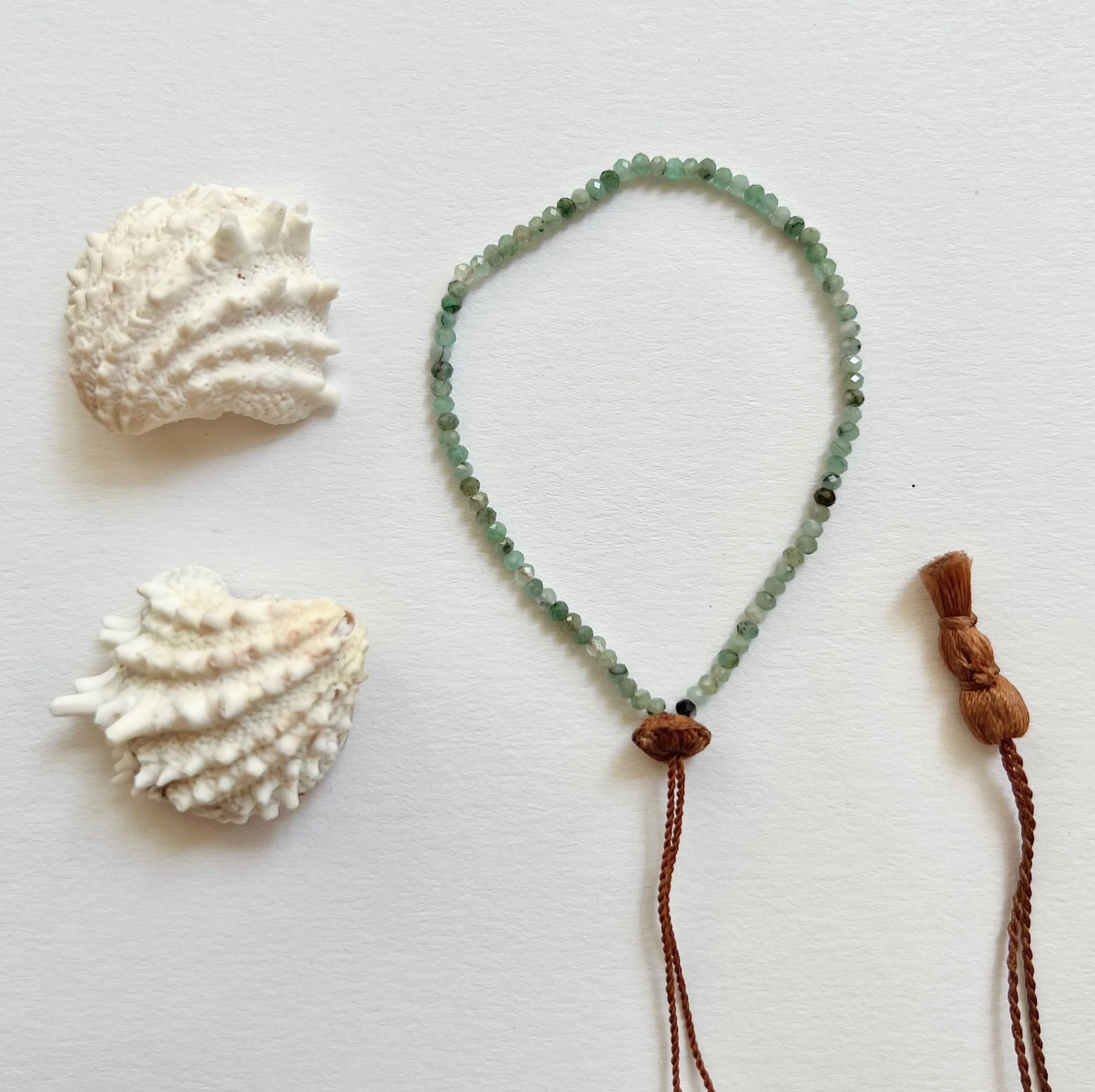 Lena Skadegard | Emerald Unknotted Tassel Bracelet