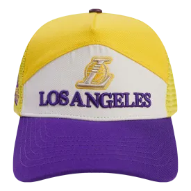 LOS ANGELES LAKERS CHEVRON PINCH FRONT TRUCKER (YELLOW)