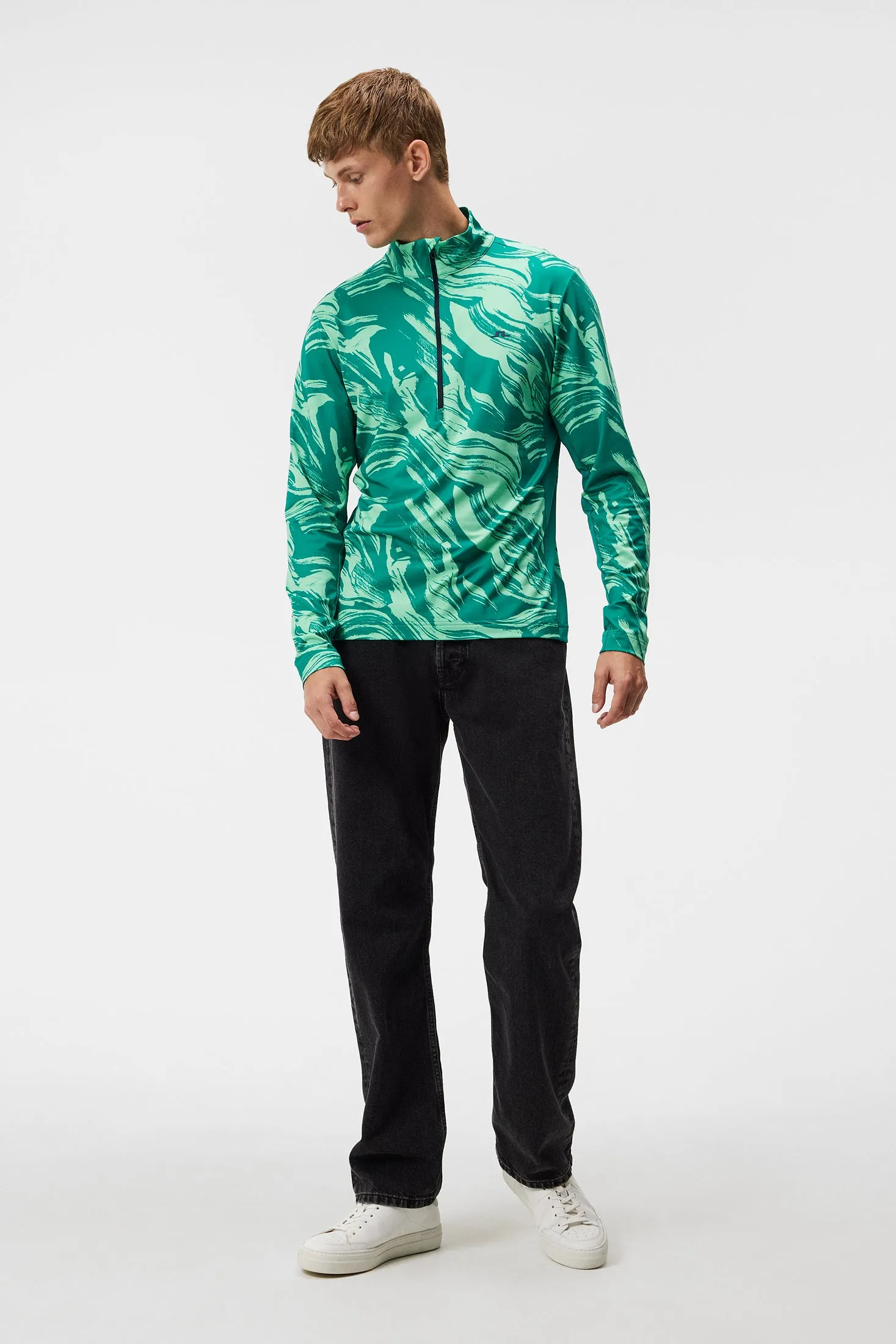 Luke Print Half Zip Mid Layer