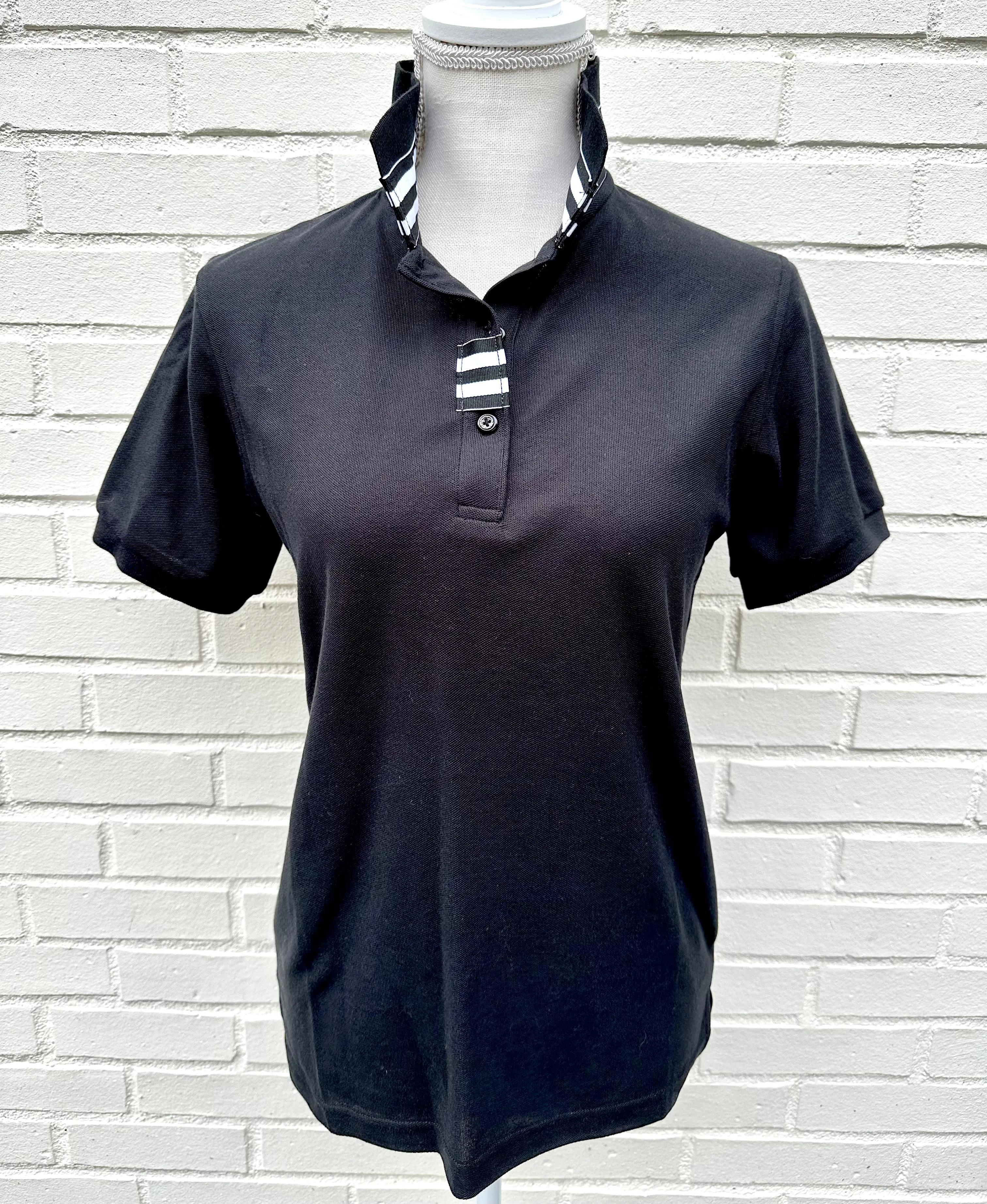 Madonna Polo w Black/White Grosgrain  (POLO1)