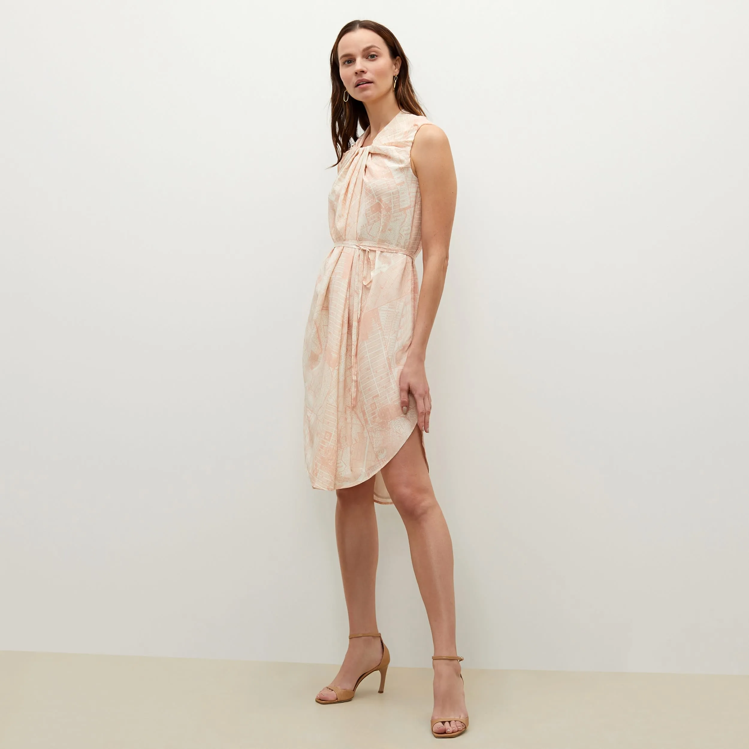 Maite Dress - Atlas Print :: Ivory / Cameo