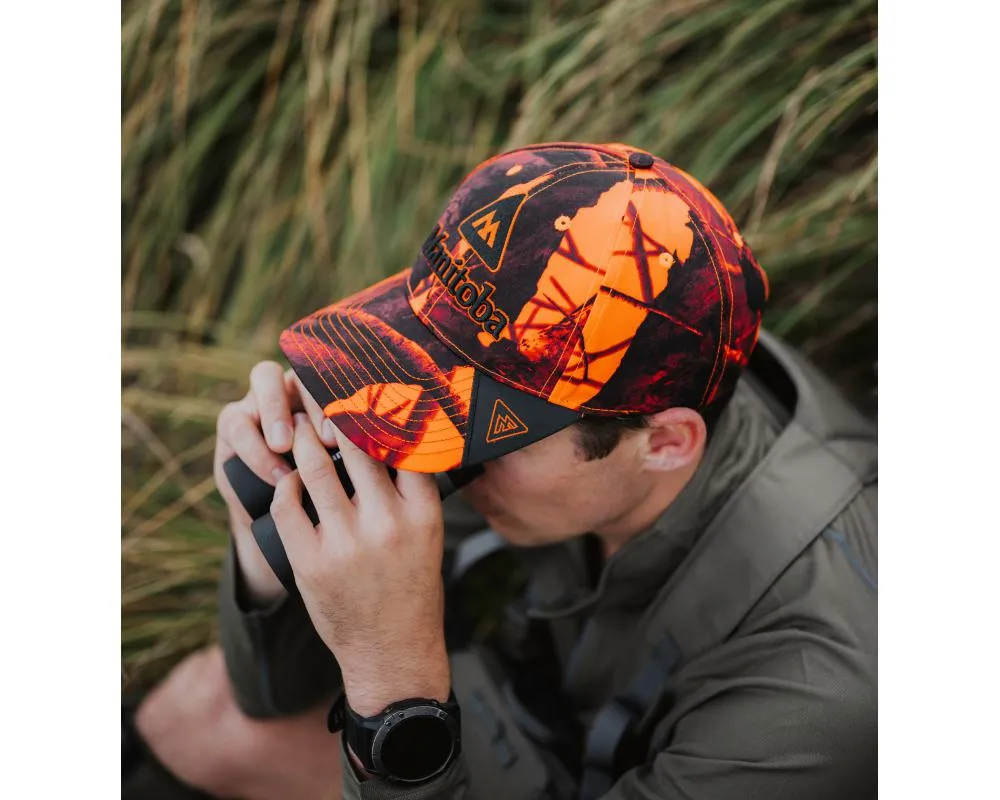 Manitoba Blaze Orange Camo Baseball Cap