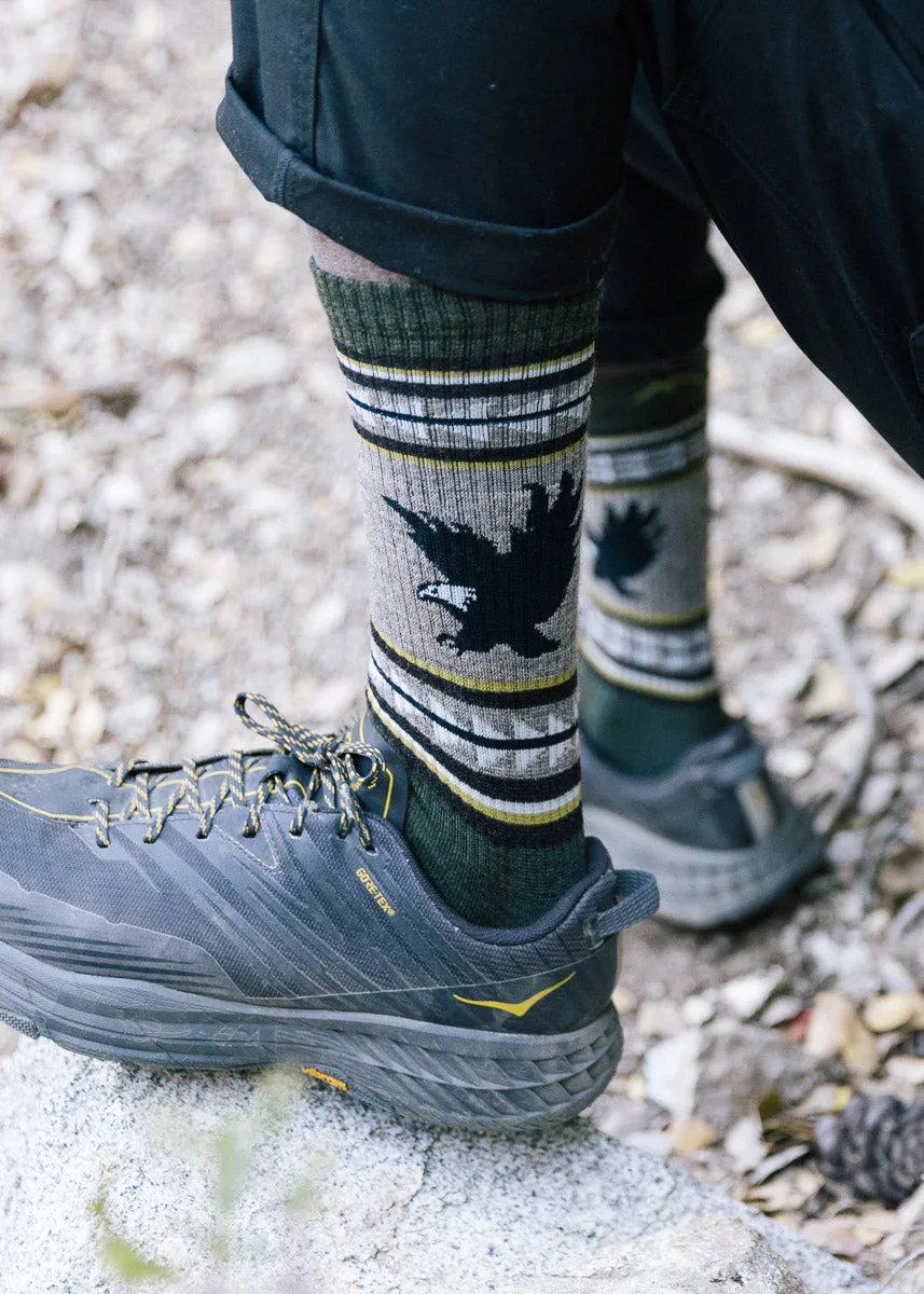 Men's Forest Eagle Cushioned Wool Hiking Boot Socks