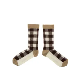 Monk & Anna Oak Check Socks