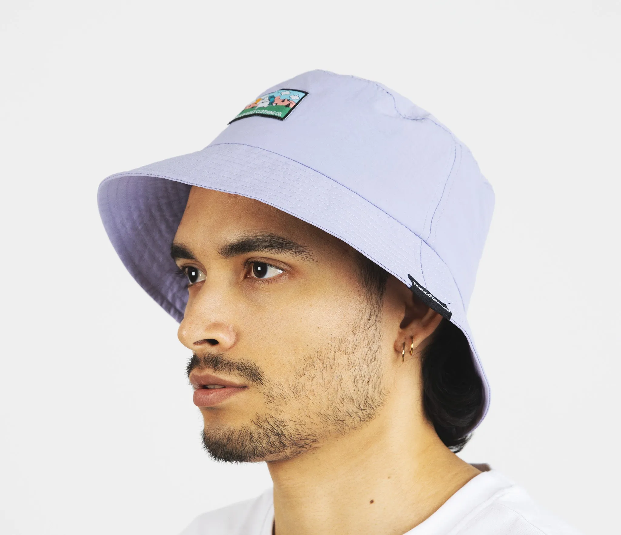 Moomintroll's Adventure Nylon Bucket Hat - Lilac