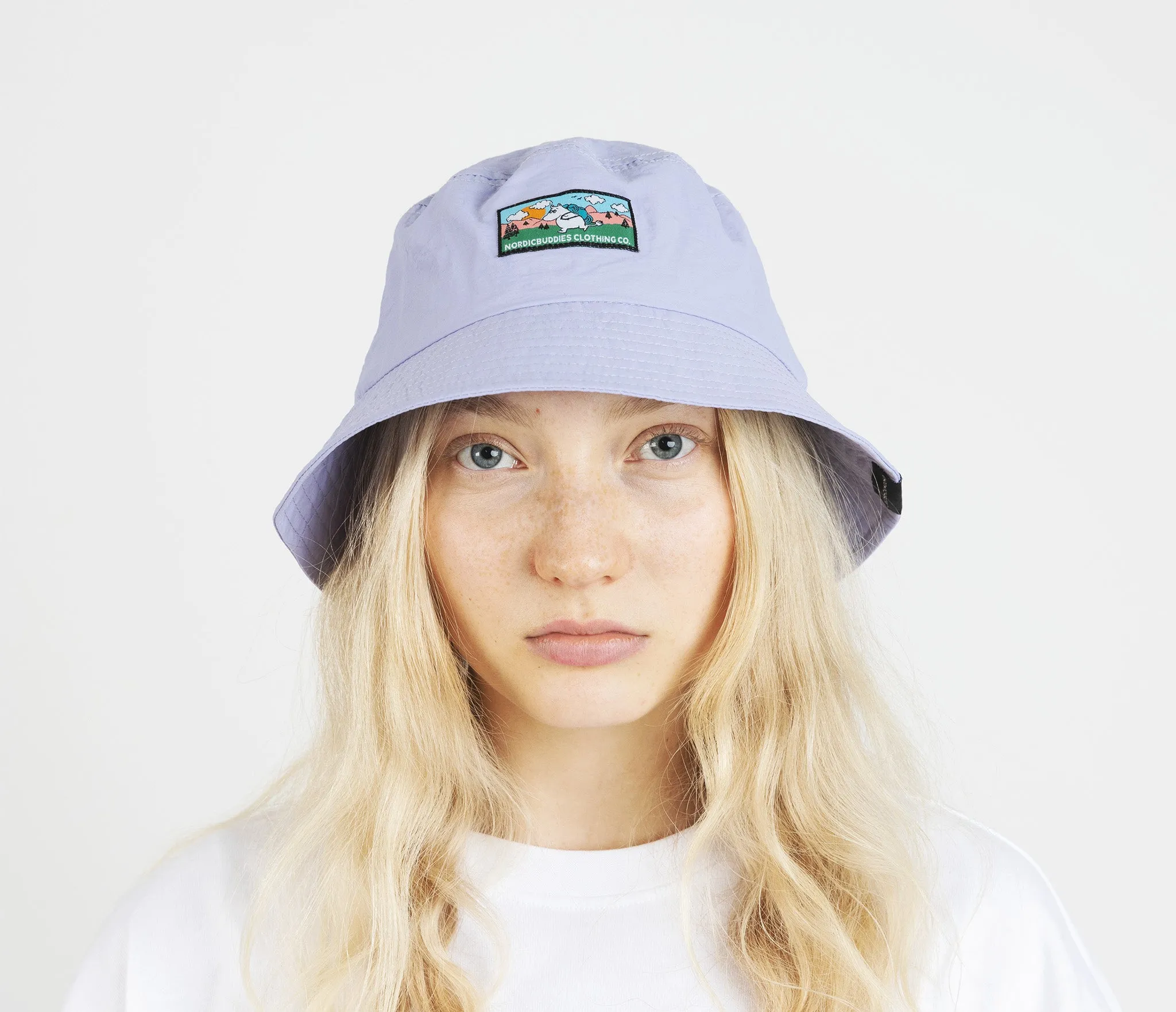 Moomintroll's Adventure Nylon Bucket Hat - Lilac