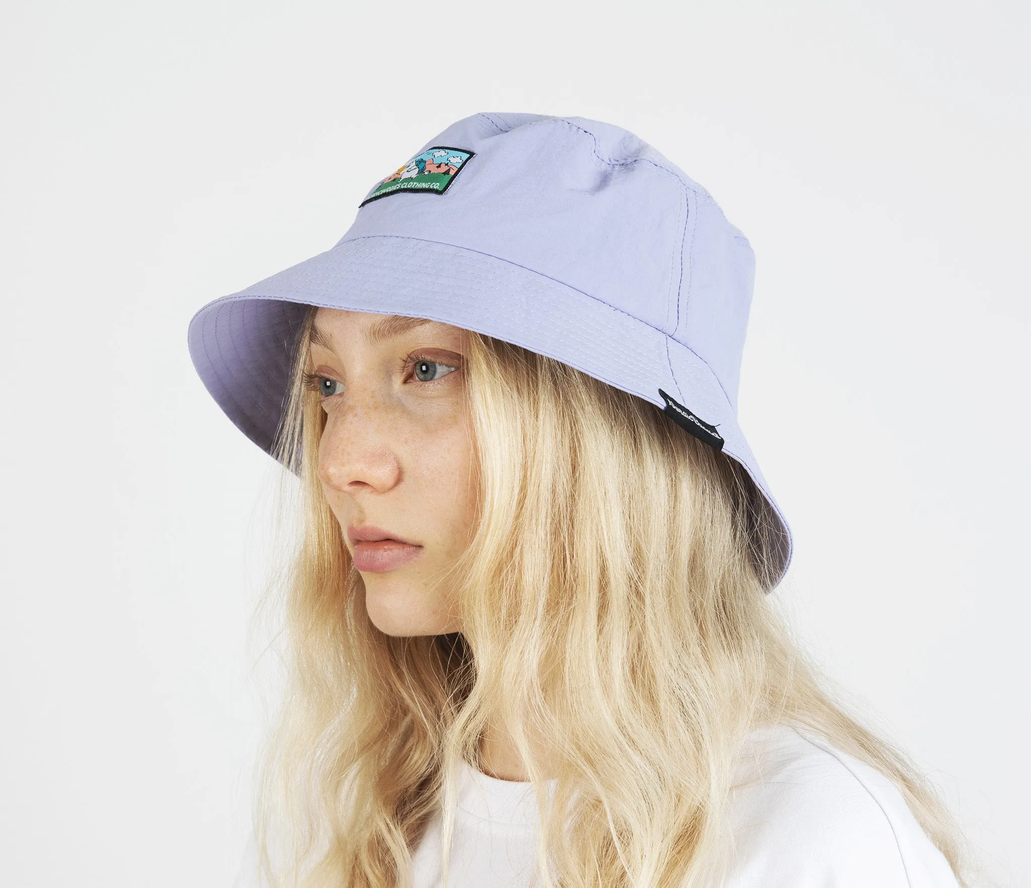 Moomintroll's Adventure Nylon Bucket Hat - Lilac